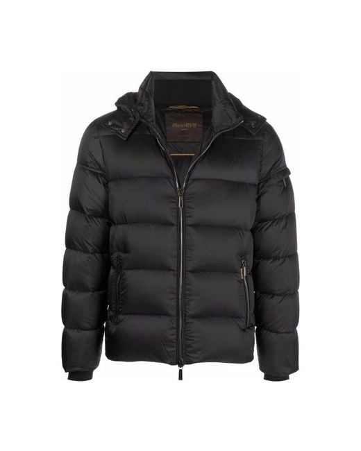 Moorer Schwarzer Gesteppter Mantel in Black für Herren