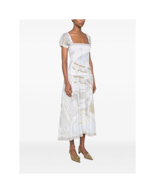 Tory Burch Maxi Jurken in het White