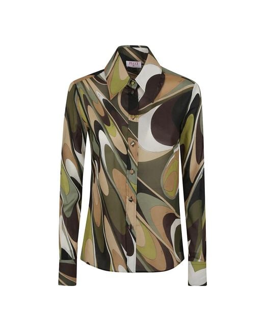 Emilio Pucci Marmo Blouse in het Green