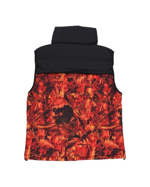 Propaganda Jassen ,Oranje ,Polyester Oranje Puff Vest Met Tweewegrits in het Red voor heren