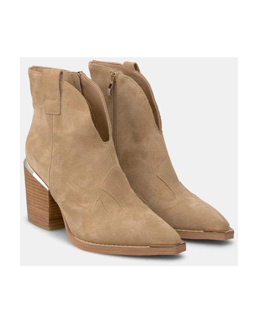 Ankle Boot Heel Front Opening, Mujer, Talla Alma En Pena. de color Brown