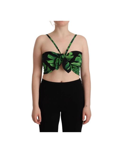 Dolce & Gabbana Green Sleeveless Tops