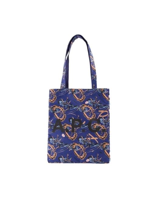 A.P.C. Blue Shopping Bags for men