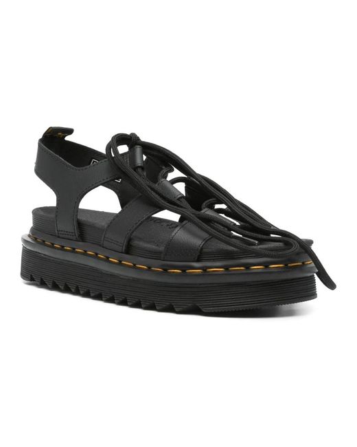 Dr. Martens Black Flat Sandals