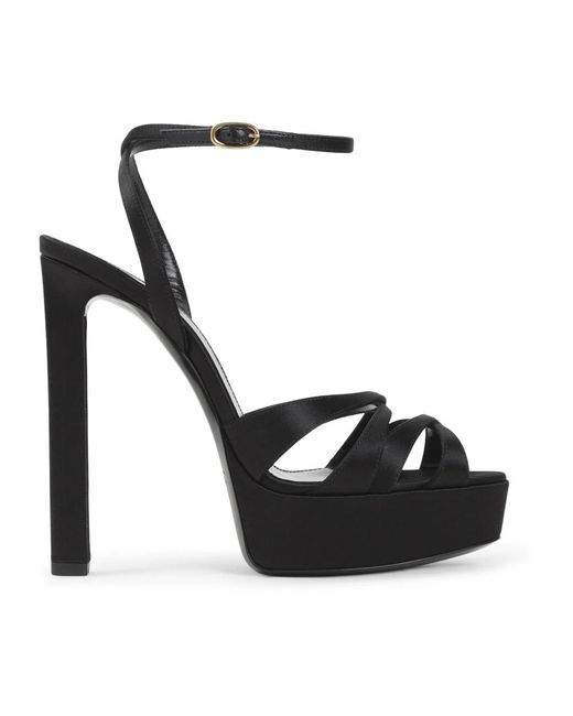 Saint Laurent Black High Heel Sandals