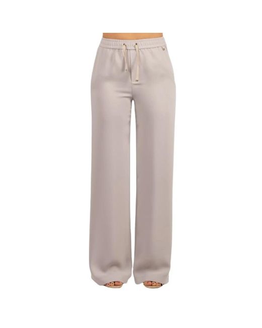 Herno Gray Wide Trousers