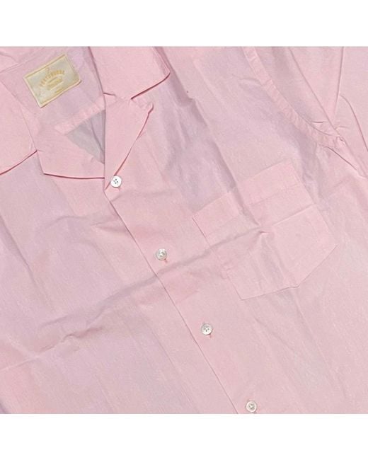 Portuguese Flannel Pink Short Sleeve Shirts for men