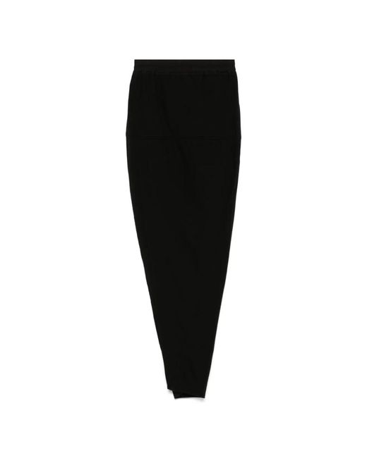 Rick Owens Zwarte Katoenen Rok Met Trekkoord in het Black