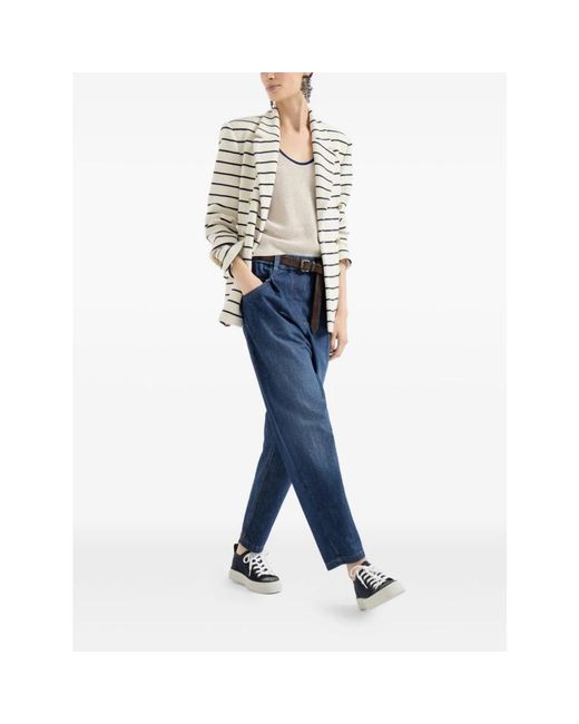 Brunello Cucinelli Jeans ,Blauw ,Katoen Straight Jeans in het Blue