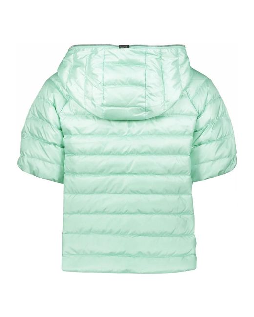 Duvetica Jassen ,Groen ,Gewatteerd Jack Met Logo Patch Aan De Voorkant in het Green