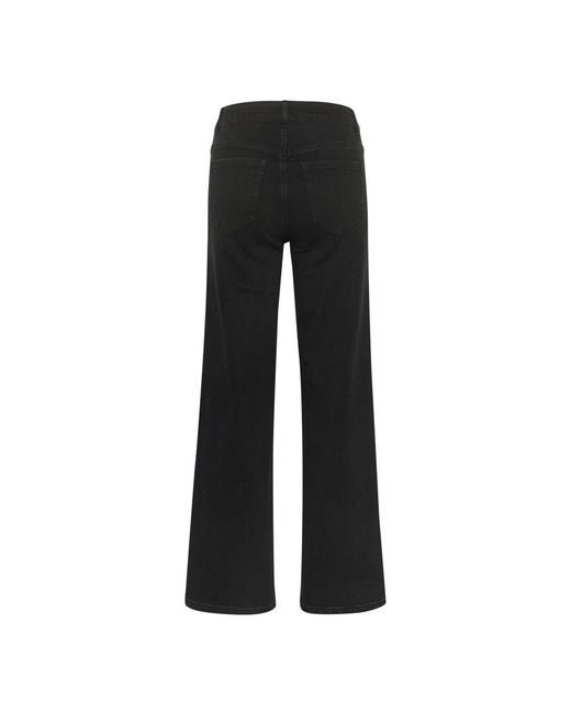 Kaffe Jeans ,Zwart ,Flared Jeans Zwart Diep Klassieke Stijl in het Black