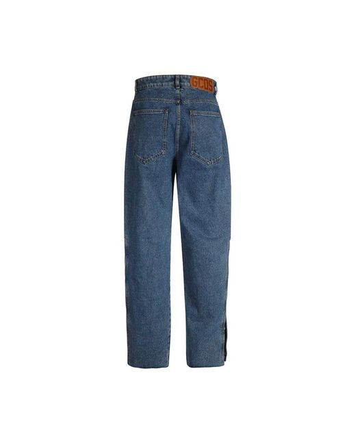 Gcds Blue Wide Jeans