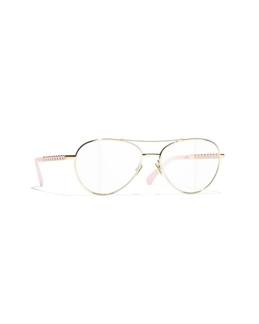 Chanel Metallic Pilot Eyeglasses