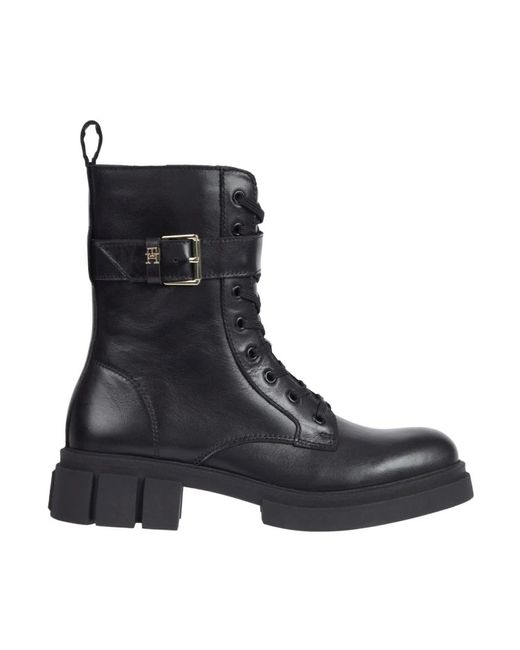 Lace-Up Boots di Tommy Hilfiger in Black