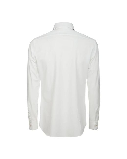Xacus Weißes hemd mit kragen und schetten in White für Herren