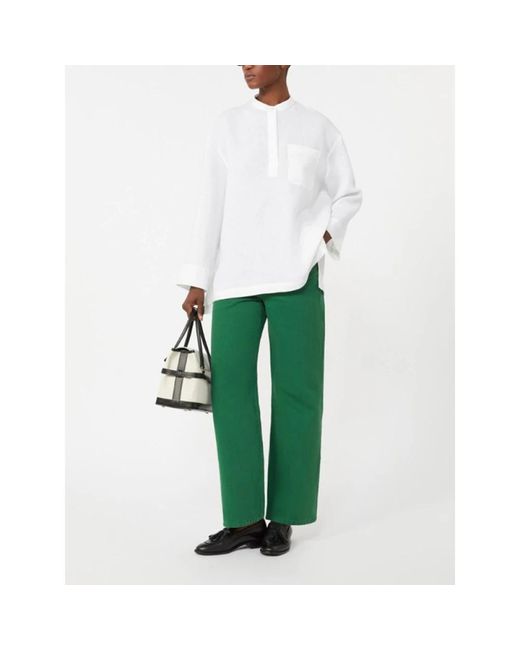 Max Mara White Blouses