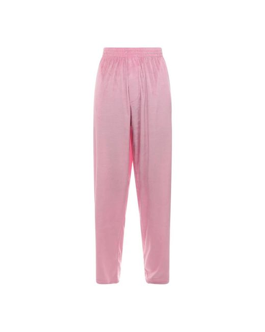 Balenciaga Pink Straight trousers,chenille hose mit weitem bein