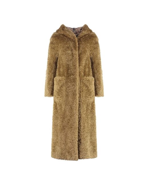 Herno Jassen ,Polyester Gewatteerde Vegan Bontjas Polyester Voering in het Natural