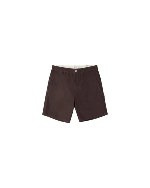Obey Zimmermannsshorts in braun in Brown für Herren