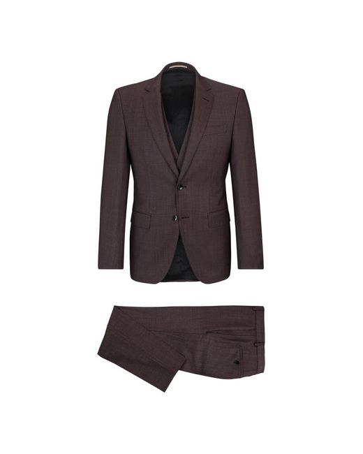 HUGO Kostuums ,Rood ,Single Breasted Suits in het Black voor heren