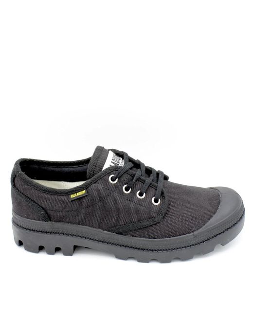 Palladium Canvas Veterschoen Met Rubberen Zool in het Black voor heren