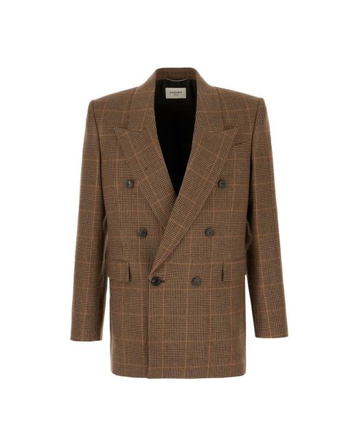 Blazers Saint Laurent de hombre de color Brown