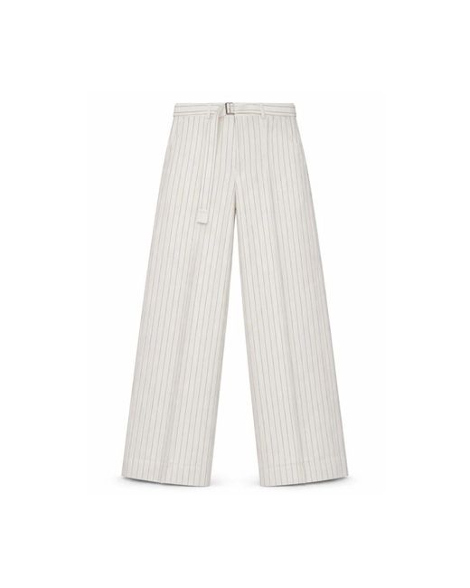 Sacai White Wide Trousers