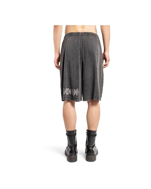 032c Korte Broeken ,Zwart ,Katoen Comfort Telepresence Zwarte Shorts in het Gray voor heren