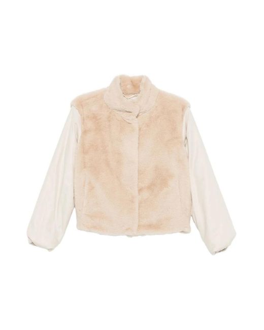 Herno Natural Faux Fur & Shearling Jackets