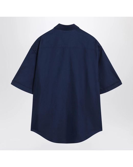 AMI Button Down Short-Sleeve Shirt in het Blue voor heren