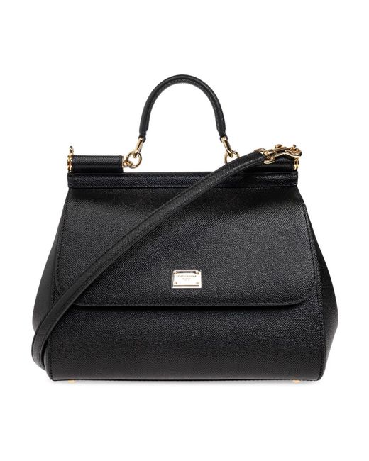 Dolce & Gabbana Black Handtasche Sicily Groß