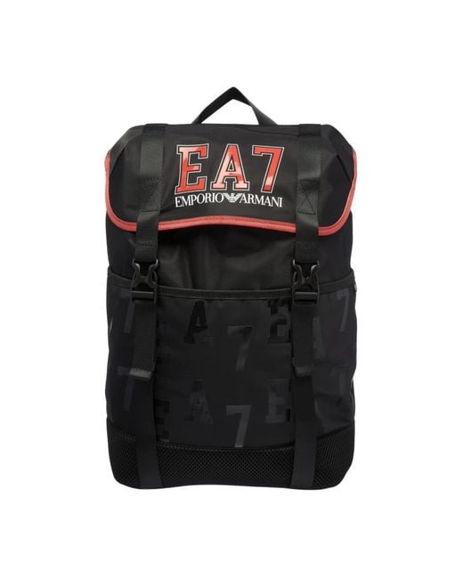 EA7 Black Backpacks for men