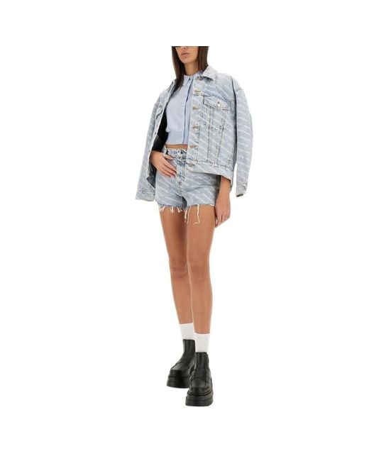 Alexander Wang Blue Denim Shorts