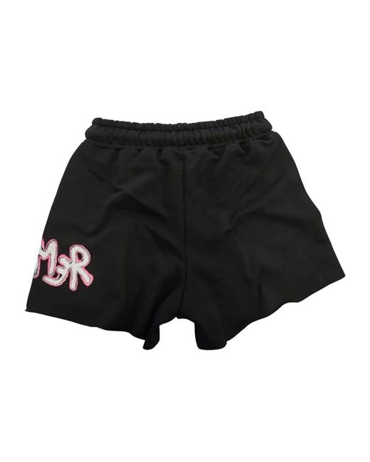 DISCLAIMER Black Urbaner Stil Baumwollshorts