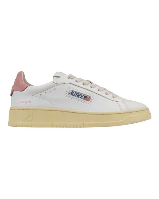 Autry White Leder-schnürsneaker für frauen