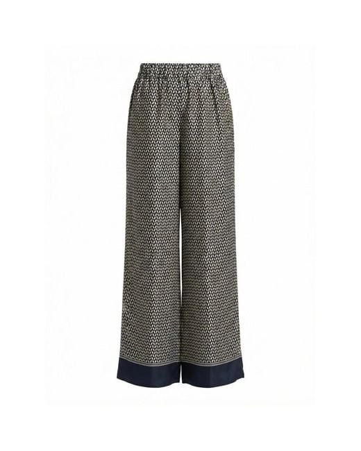 Peserico Gray Wide Trousers