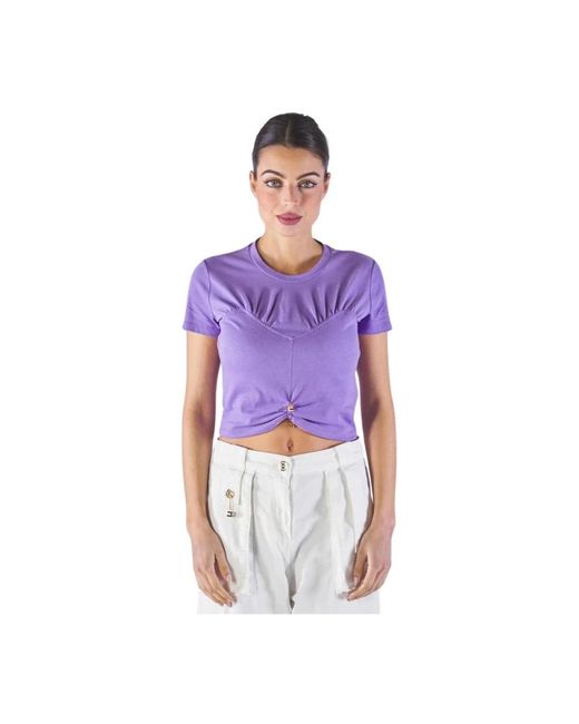 Elisabetta Franchi Purple T-Shirts