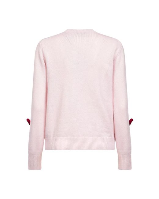 Mc2 Saint Barth Pink Round-Neck Knitwear