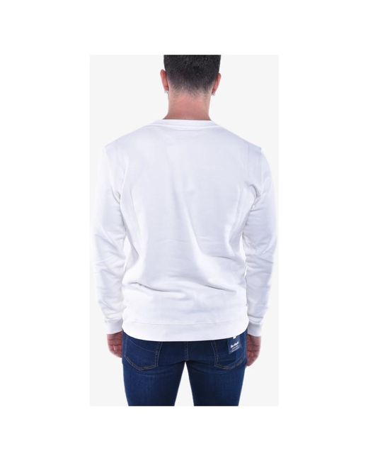 Dondup Crewneck sweatshirt mit logo in White für Herren