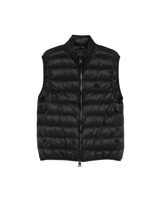 Moncler Black Vests for men