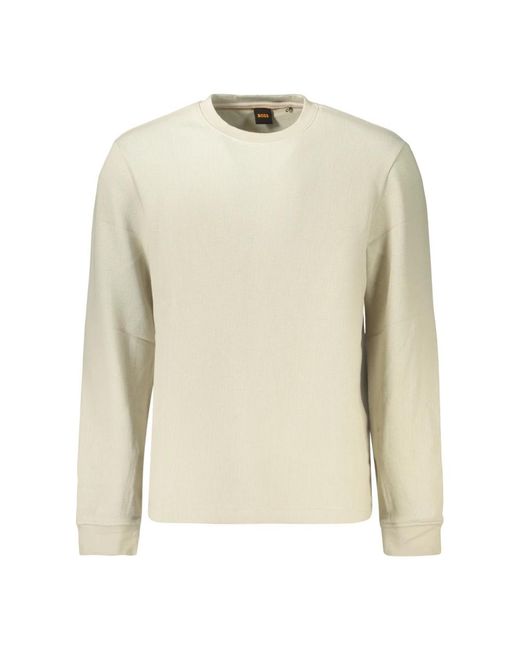Boss Natural Round-Neck Knitwear for men
