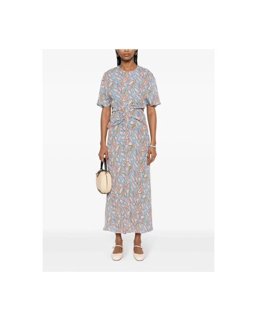 Saloni Elegante Lange Jurk in het Gray