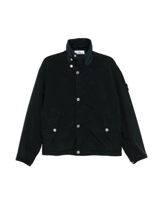 Stone Island Logo-Patch Jacket in het Black voor heren