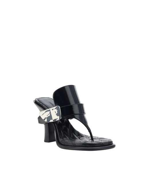 Burberry Black Heeled Mules