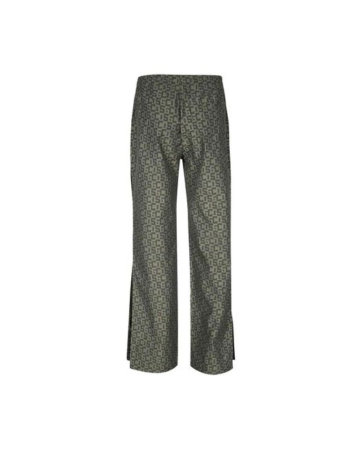 Gcds Broeken ,Groen ,Katoen Elastische Taille Katoenen Broek in het Gray