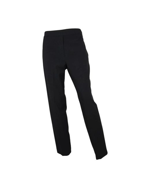 Kaos Broeken ,Zwart ,Polyester Rechte Pijp Elastische Taille Broek Zwart in het Black