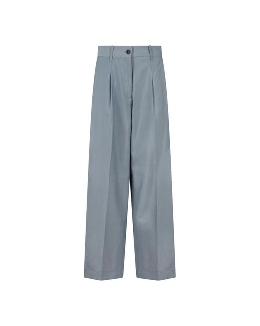 Pantaloni larghi lana seta di Nine:inthe:morning in Blue