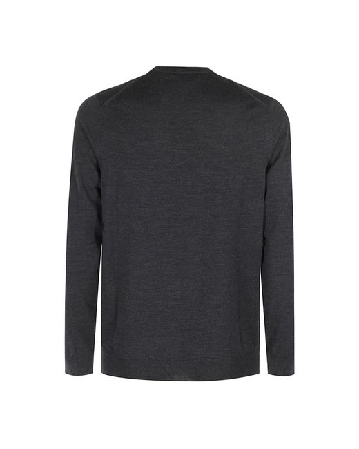 Zanone Flexwool rundhalspullover in Black für Herren
