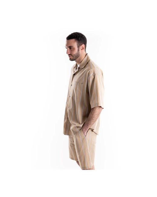 Paolo Pecora Camicia Over in het Natural voor heren