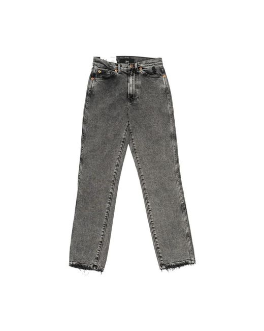 Jeans straight-leg con orlo grezzo di 3x1 in Gray